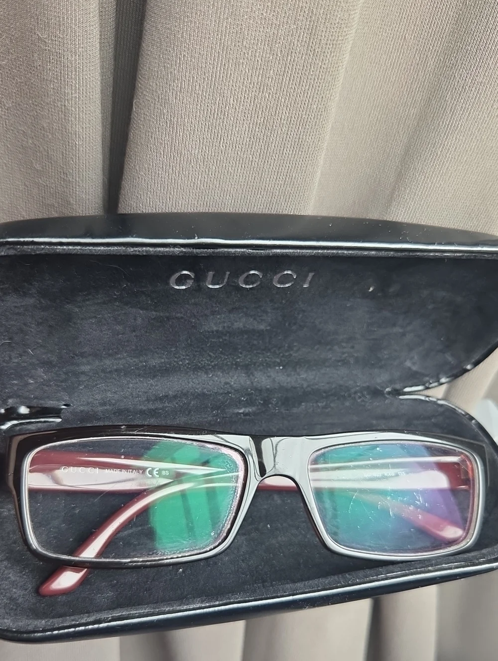 Gucci GG 1021 Dark Brown/Burgundy Rectangular Eyeglass Frame Prescription